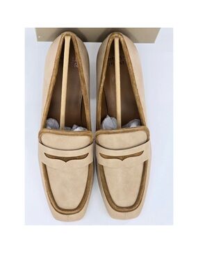 Donald J. Pliner Taupe Leather Penny Loafers women’s flats size 10